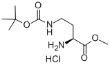 N'-叔丁氧羰基-L-2,4-二氨基丁酸甲酯盐酸盐 结构式