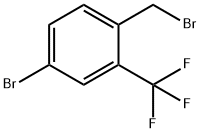 4-broMo-1-(broMoMethyl)-2-(trifluoroMethyl)benzene Struktur