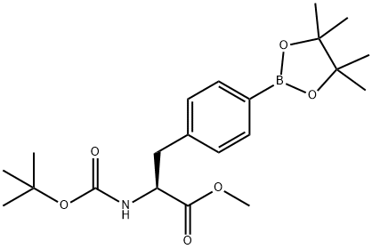 Phenylalanine, N-[(1,1-diMethylethoxy)carbonyl]-4-(4,4,5,5-tetraMethyl-1,3,2-dioxaborolan-2-yl)-, Methyl ester Struktur