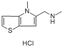 N-METHYL-N-[(4-METHYL-4H-THIENO[3,2-B]PYRROL-5-YL)METHYL]AMINE HYDROCHLORIDE 化学構造式