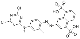 33508-55-3 3-[[4-[(4,6-dichloro-1,3,5-triazin-2-yl)amino]-o-tolyl]azo]naphthalene-1,5-disulphonic acid