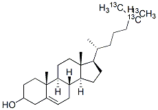 胆固醇-25,26,27-13C3,335080-97-2,结构式