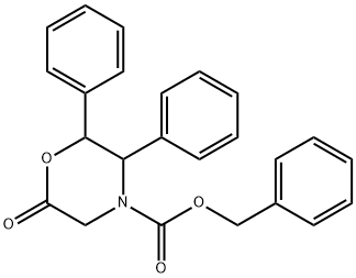 Benzyl  6-oxo-2,3-diphenyl-4-morpholinecarboxylate Structure