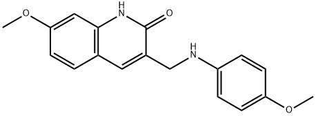 7-Methoxy-3-{[(4-methoxyphenyl)amino]methyl}quinolin-2(1H)-one Structure