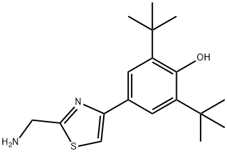 4-[2-(AMinoMethyl)thiazol-4-yl]-2,6-di-tert-butylphenol Structure