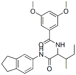 Benzamide, N-[1-[[(2,3-dihydro-1H-inden-5-yl)amino]carbonyl]-2-methylbutyl]-3,5-dimethoxy- (9CI) Struktur
