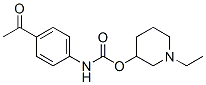 N-(p-Acetylphenyl)carbamic acid 1-ethyl-3-piperidinyl ester 结构式