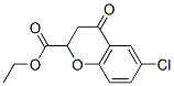 ethyl 6-chlorochroman-4-one-2-carboxylate 化学構造式