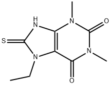 7-ETHYL-8-MERCAPTO-1,3-DIMETHYL-3,7-DIHYDRO-PURINE-2,6-DIONE Structure