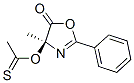 Ethanethioic  acid,  S-(4,5-dihydro-4-methyl-5-oxo-2-phenyl-4-oxazolyl)  ester 化学構造式