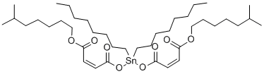 ビス[[(Z)-4-(6-メチルヘプチルオキシ)-1,4-ジオキソ-2-ブテニル]オキシ]ジオクチルスタンナン 化学構造式