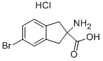 2-AMINO-5-BROMO-2,3-DIHYDRO-1H-INDENE-2-CARBOXYLIC ACID HYDROCHLORIDE,33584-64-4,结构式