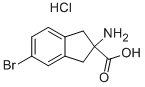 2-AMINO-5-BROMO-2,3-DIHYDRO-1H-INDENE-2-CARBOXYLIC ACID HYDROCHLORIDE 化学構造式