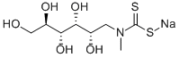 N-METHYL-D-GLUCAMINE DITHIOCARBAMATE, SODIUM SALT MONOHYDRATE 结构式