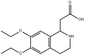 6,7-DIETHOXY-1,2,3,4-TETRAHYDROISOQUINOLINE-1-ACETIC ACID Structure