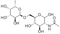 2-ACETAMIDO-2-DEOXY-6-O-(A-L-FUCOPYRANOSYL)-D-GLUCOPYRANOSE 2-乙酰氨基-2-脱氧-6-O-(AL-吡喃岩藻糖基)-D-吡喃葡萄糖,33639-80-4,结构式