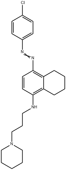1-[3-[[4-[(p-Chlorophenyl)azo]-5,6,7,8-tetrahydronaphthalen-1-yl]amino]propyl]piperidine,3365-99-9,结构式