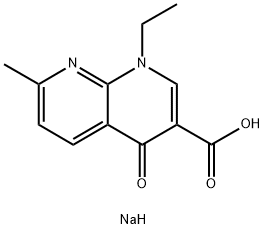 萘啶酮酸钠, 3374-05-8, 结构式