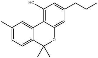 6,6,9-トリメチル-3-プロピル-6H-ジベンゾ[b,d]ピラン-1-オール 化学構造式