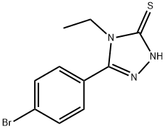 5-(4-ブロモフェニル)-4-エチル-4H-1,2,4-トリアゾール-3-チオール 化学構造式