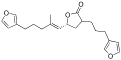 [5R,(-)]-5-[(E)-5-(3-Furyl)-2-methyl-1-pentenyl]-3-[3-(3-furyl)propyl]-4,5-dihydrofuran-2(3H)-one Struktur