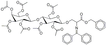 N-Diphenylmethylene-O-(2,3,6,2',3',4',6'-hepta-O-acetyl--D-lactosyl)-L-serine, Benzyl Ester Structure