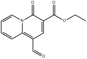 1-ホルミル-4-オキソ-4H-キノリジン-3-カルボン酸エチル 化学構造式