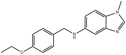 (4-ETHOXY-BENZYL)-(1-METHYL-1H-BENZOIMIDAZOL-5-YL)-AMINE Structure