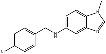 (4-CHLORO-BENZYL)-(1-METHYL-1H-BENZOIMIDAZOL-5-YL)-AMINE,337925-64-1,结构式