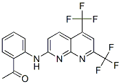 Ethanone, 1-[2-[[5,7-bis(trifluoromethyl)-1,8-naphthyridin-2-yl]amino]phenyl]- (9CI) 化学構造式