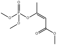 (Z)-3-[(ジメトキシホスフィニル)オキシ]-2-ブテン酸メチル 化学構造式