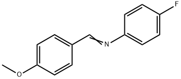 N-(4-メトキシベンジリデン)-4-フルオロアニリン 化学構造式