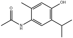 N-[4-ヒドロキシ-2-メチル-5-(1-メチルエチル)フェニル]アセトアミド 化学構造式