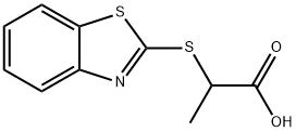 2-(苯并噻唑-2-基硫基)-丙酸,3383-66-2,结构式