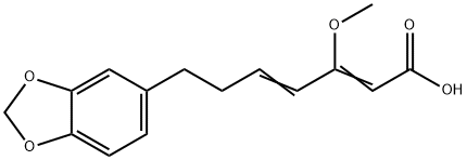3-Methoxy-7-[3,4-(methylenebisoxy)phenyl]-2,4-heptadienoic acid|