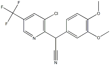 2-[3-Chloro-5-(trifluoromethyl)pyridin-2-yl]-2-(3,4-dimethoxyphenyl)acetonitrile97% Structure