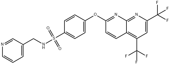 338412-13-8 Benzenesulfonamide, 4-[[5,7-bis(trifluoromethyl)-1,8-naphthyridin-2-yl]oxy]-N-(3-pyridinylmethyl)- (9CI)