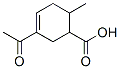 3-Cyclohexene-1-carboxylic acid, 3-acetyl-6-methyl- (8CI) 结构式