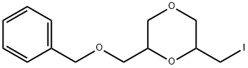 2-(ヨードメチル)-6-[(フェニルメトキシ)メチル]-1,4-ジオキサン 化学構造式