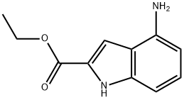 4-氨基-1H-2-吲哚甲酸乙酯, 33858-35-4, 结构式