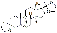 17-hydroxypregn-5-ene-3,20-dione cyclic bis(ethylene acetal) 结构式