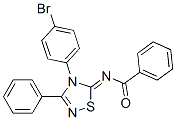 N-[4-(p-Bromophenyl)-3-phenyl-1,2,4-thiadiazol-5(4H)-ylidene]benzamide 结构式
