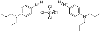 4-(ジプロピルアミノ)ベンゼンジアゾニウム・テトラクロロジンカート 化学構造式