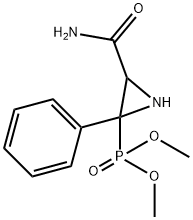 [3-(Aminocarbonyl)-2-phenyl-2-aziridinyl]phosphonic acid dimethyl ester 结构式