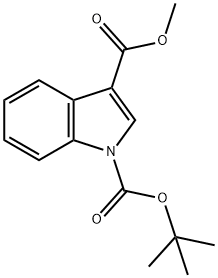 3-甲基-1H-吲哚-1,3-二羧酸-1-叔丁酯 结构式