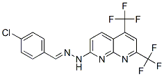 Benzaldehyde, 4-chloro-, [5,7-bis(trifluoromethyl)-1,8-naphthyridin-2-yl]hydrazone (9CI),338773-23-2,结构式