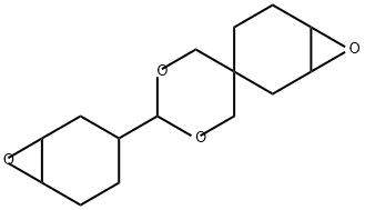 2-(7-oxabicyclo[4.1.0]hept-3-yl)spiro[1,3-dioxane-5,3'-[7]oxabicyclo[4.1.0]heptane] Struktur