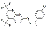 Ethanone, 1-(4-methoxyphenyl)-, O-[5,7-bis(trifluoromethyl)-1,8-naphthyridin-2-yl]oxime (9CI) Struktur