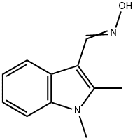 N-[(1,2-ジメチルインドール-3-イル)メチリデン]ヒドロキシルアミン 化学構造式