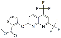 2-Thiophenecarboxylicacid,3-[[5,7-bis(trifluoromethyl)-1,8-naphthyridin-2-yl]oxy]-,methylester(9CI)|